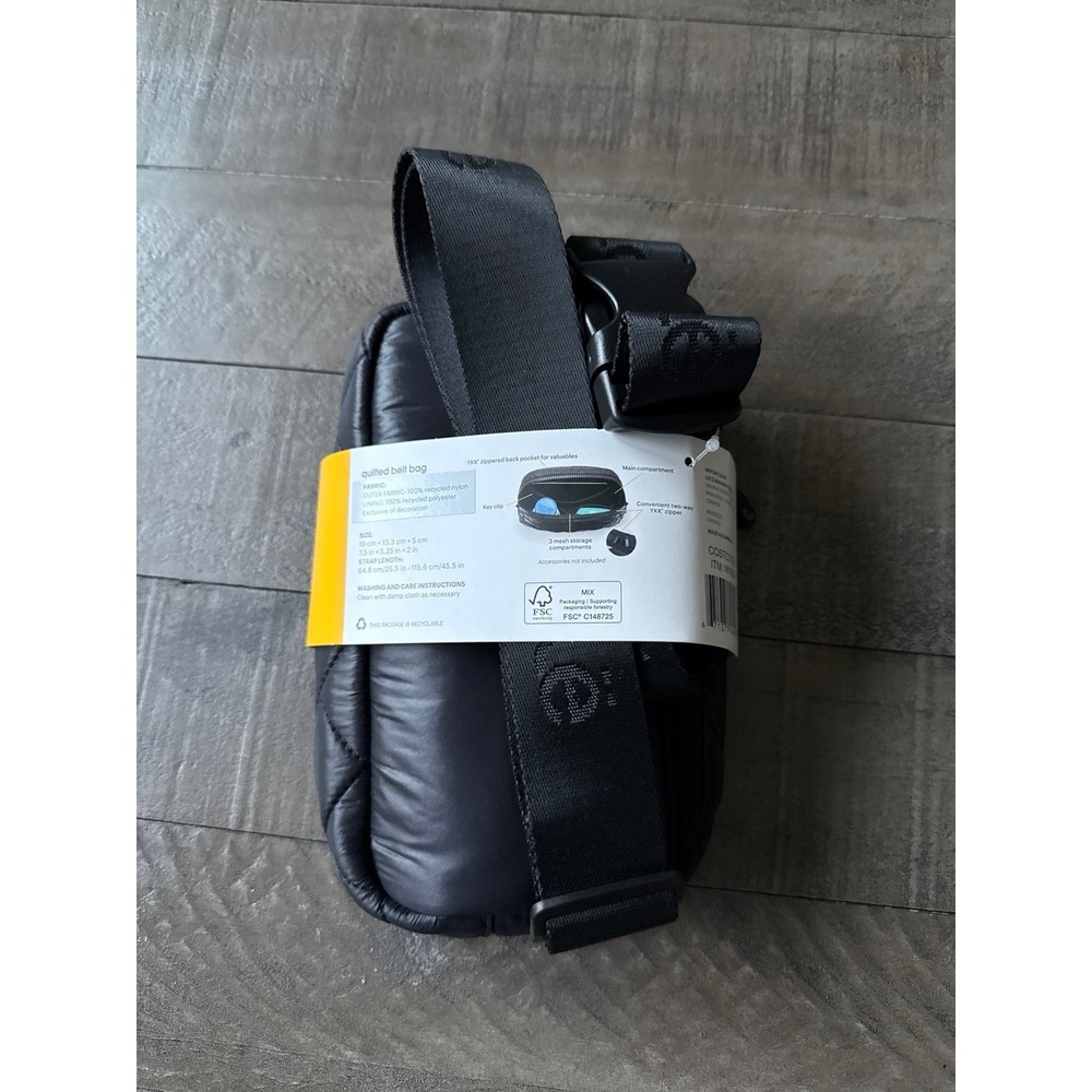 NWT Lole Black Quilted Belt Bag 7.5" x 5.25" x 2" - Picture 3 of 5